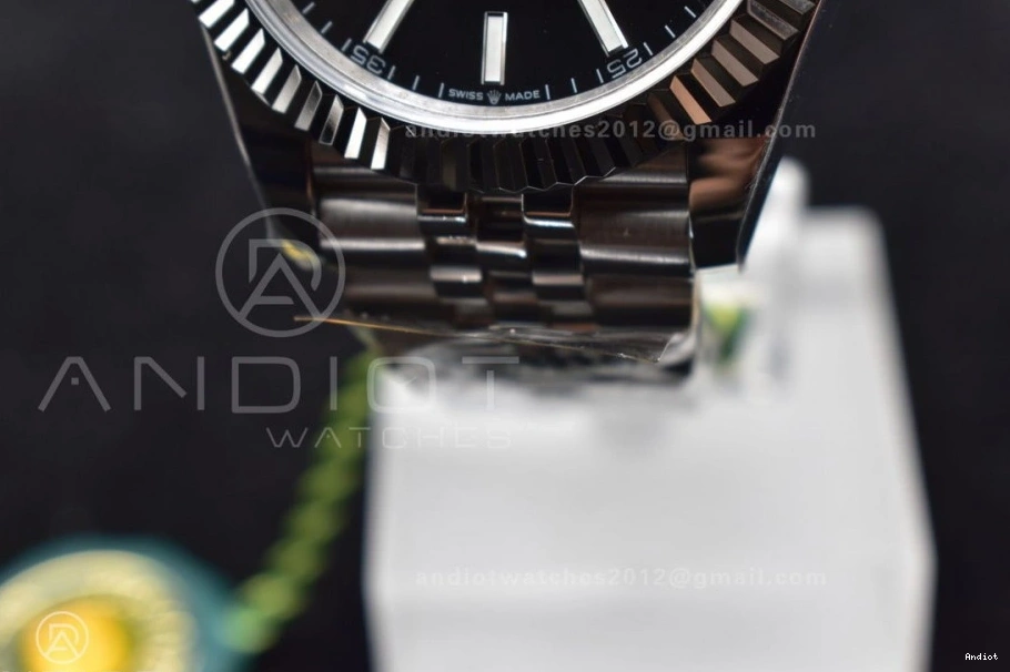 Jubilee Dial 633 Black DateJust Edition 1:1 DIWF Stick 41 904L on Steel 126334 Bracelet WellDesigned SA Best 0818